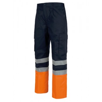Pantalone Bicolore con Bande Alta Visibilità - Workteam 